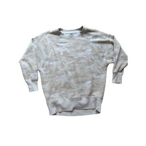 Aerie Beige Camo Crew Neck Sweater